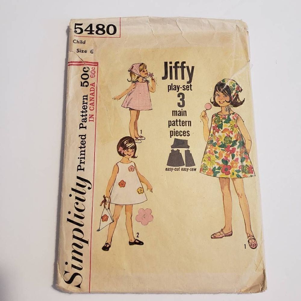 Vintage Simplicity Girls Sewing Pattern